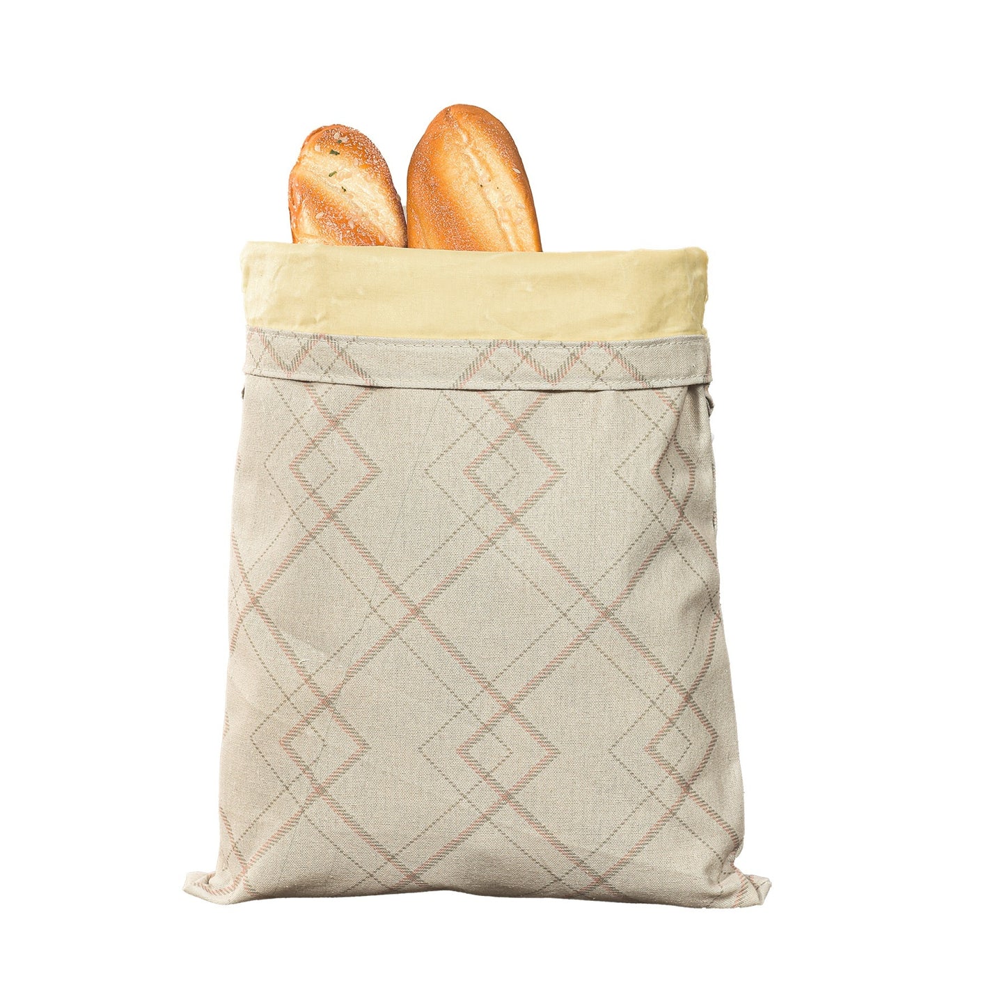 Cotton And Linen Bread Bag With Snap Closure And TPU Drawstring