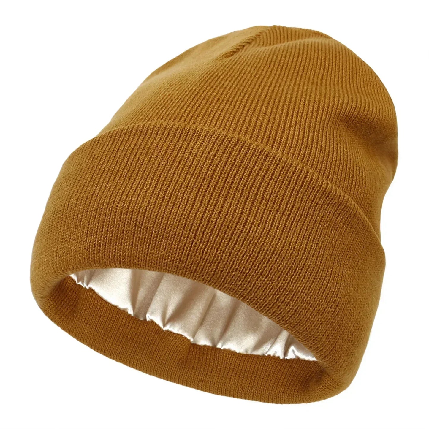 Winter Hat Silk Satin Lined Beanies