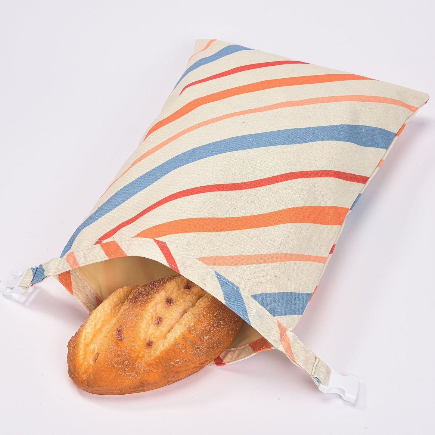 Cotton And Linen Bread Bag With Snap Closure And TPU Drawstring