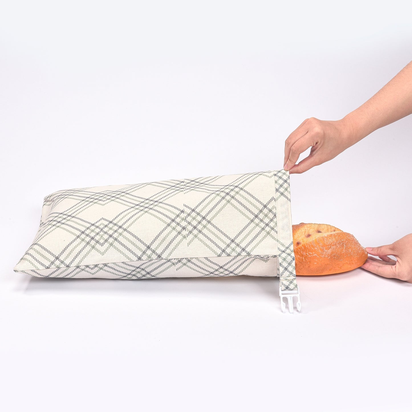 Cotton And Linen Bread Bag With Snap Closure And TPU Drawstring