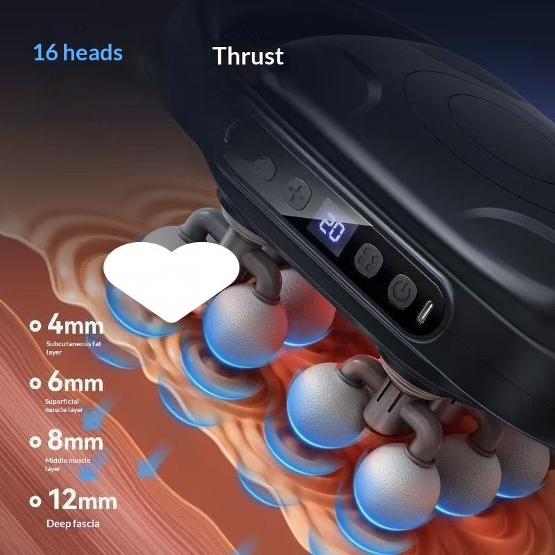Professional 16-Head Cervical Lumbar And Back Muscle Relaxation Massager