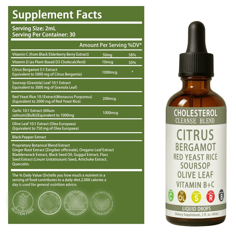Red Yeast Rice Cholesterol Cleans Drops Body Care Serum