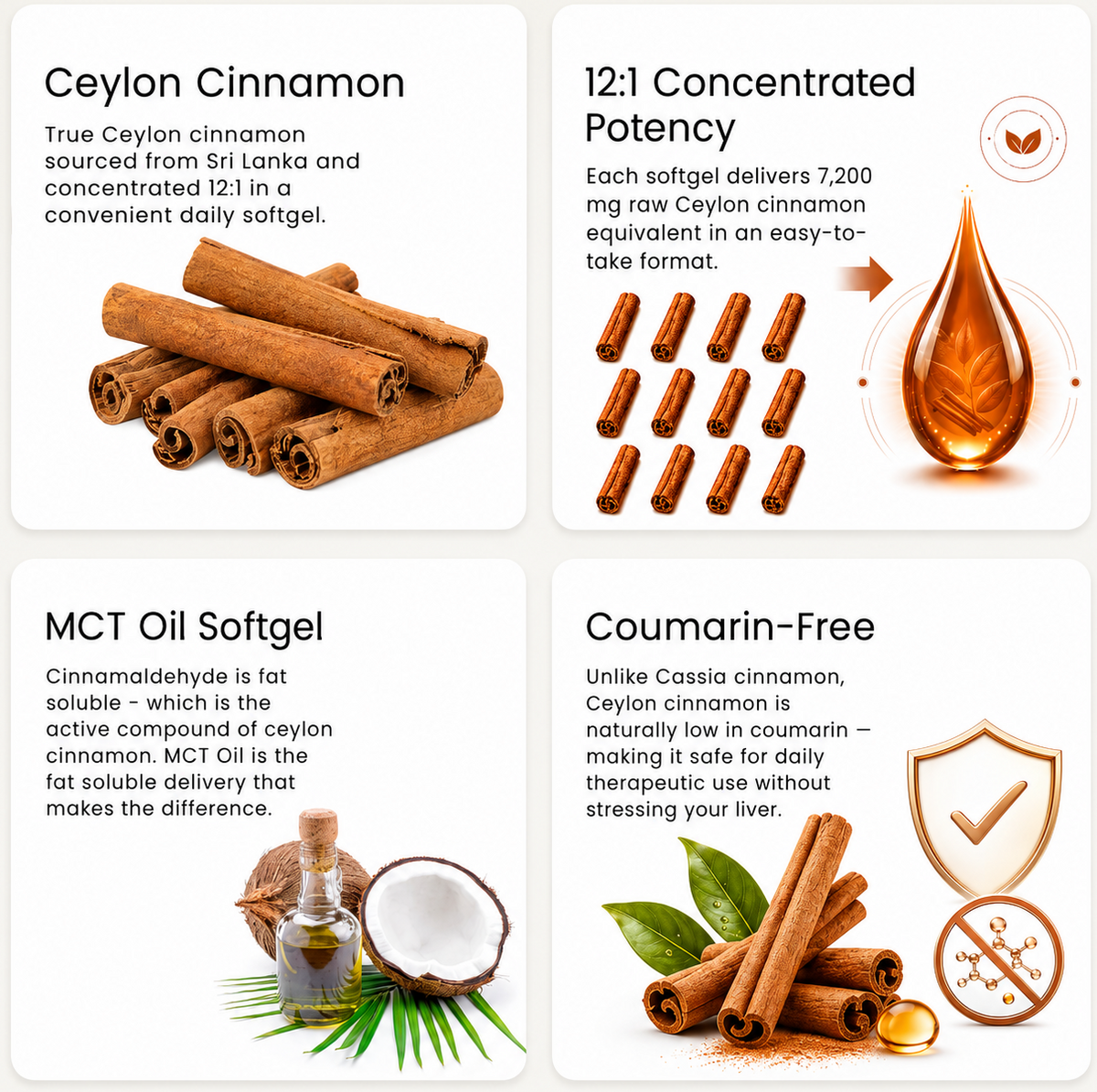 Ceylon Cinnamon 7200mg with MCT oil