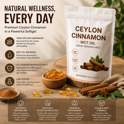 Ceylon Cinnamon 7200mg with MCT oil
