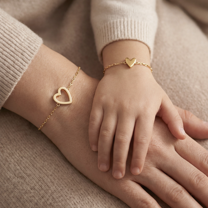 Matching Heart Bracelets