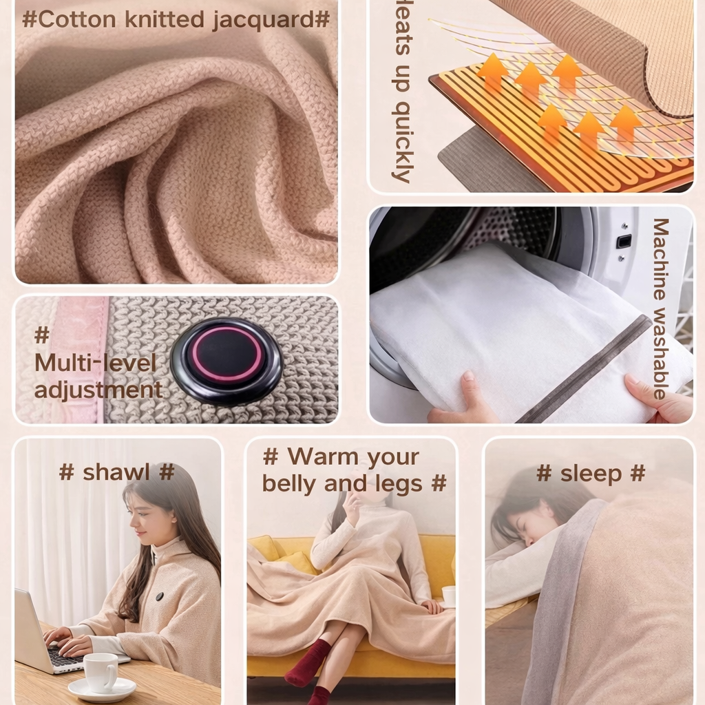 Portable Heat Shawl Blanket