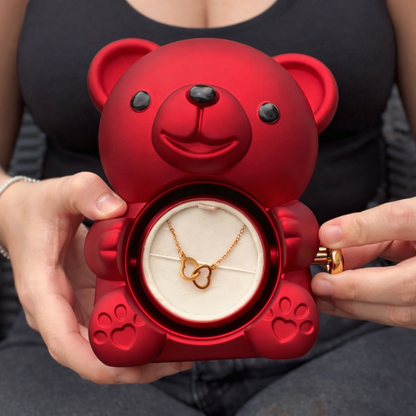 Rose Bear Engraved Necklace