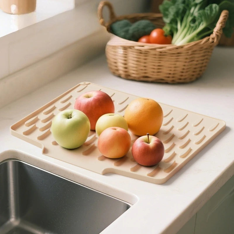 Sloped Silicone Draining Mat – Heat-Proof & Non-Slip