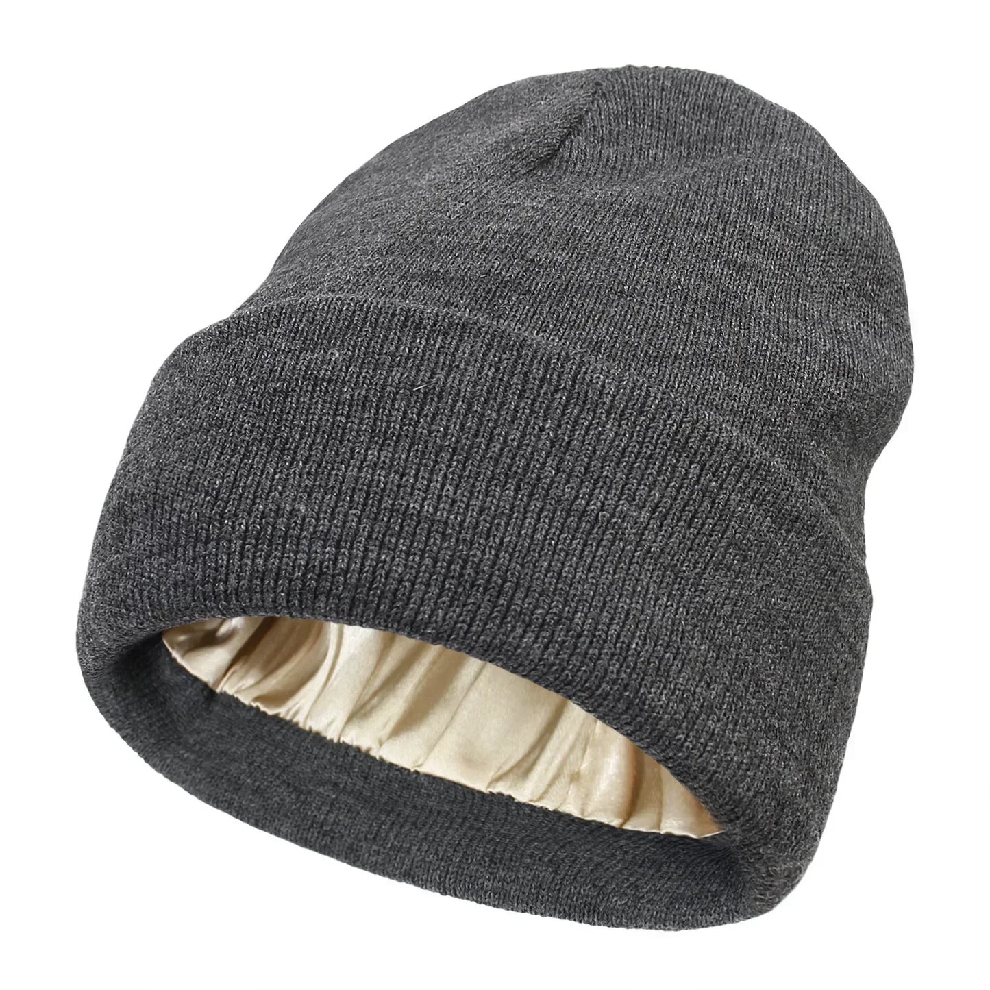 Winter Hat Silk Satin Lined Beanies