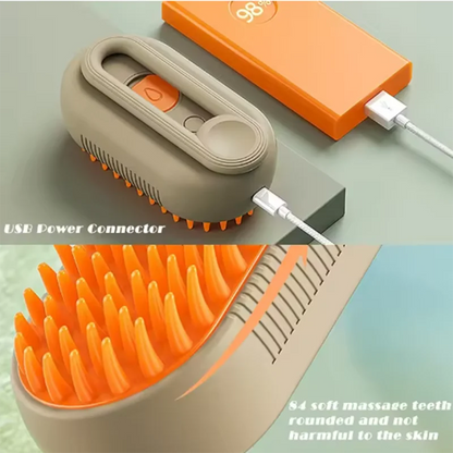Pets Massage Steam Spray Brush Comb (Cats And Dogs)
