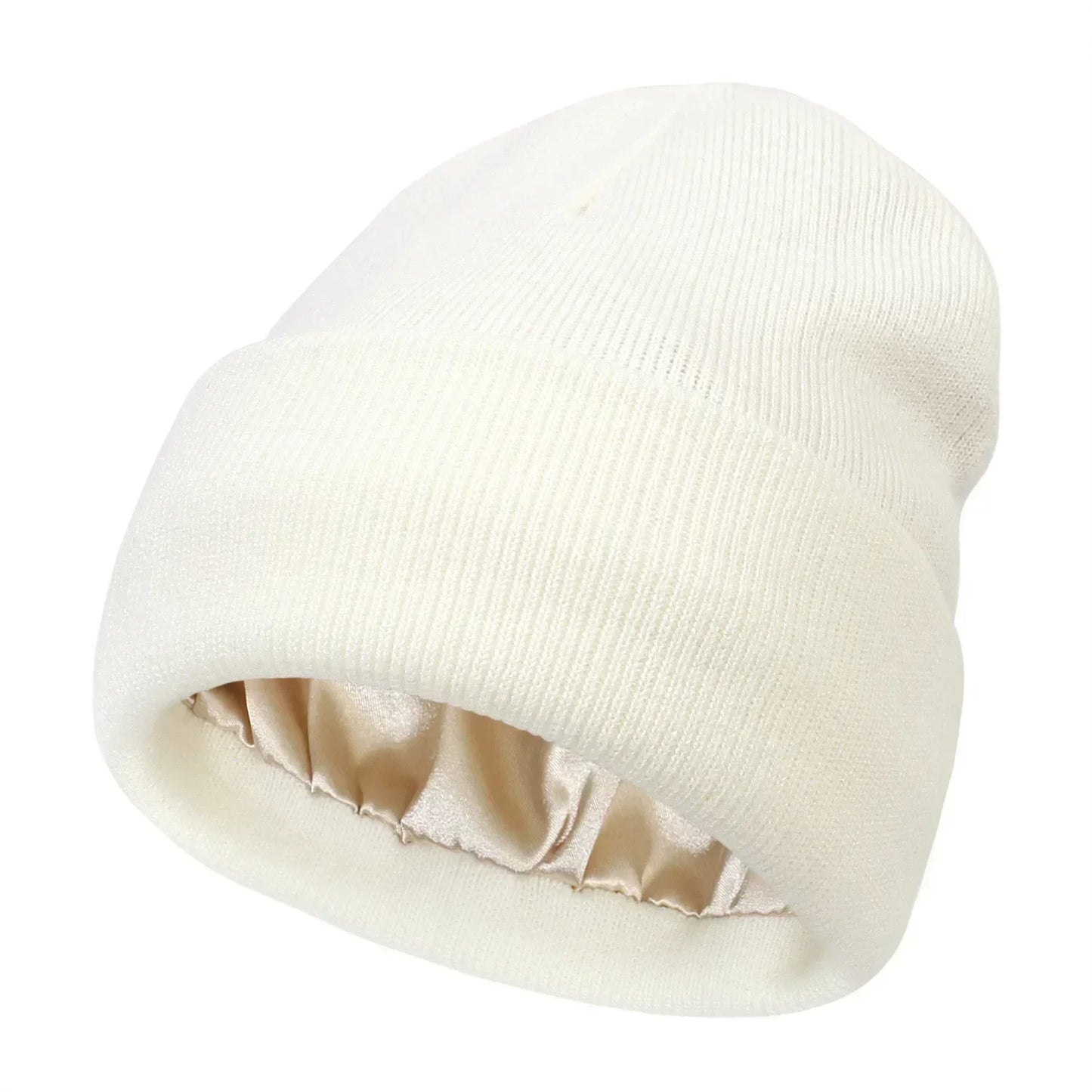 Winter Hat Silk Satin Lined Beanies