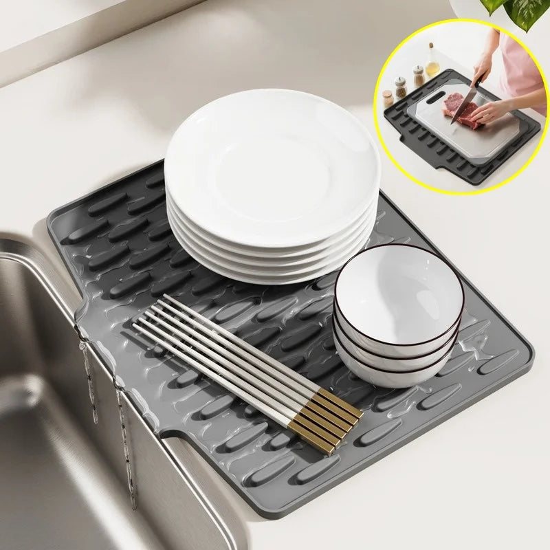 Sloped Silicone Draining Mat – Heat-Proof & Non-Slip
