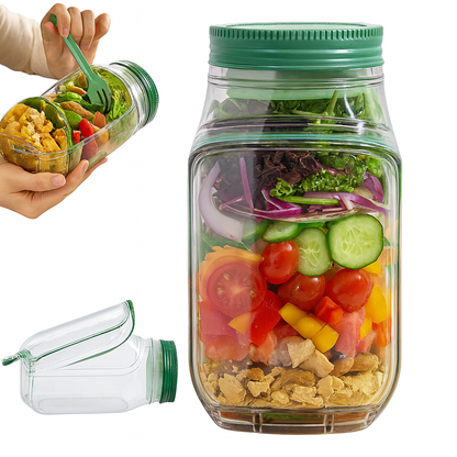 Salad Container Side-Opener Jar