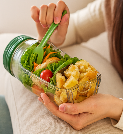 Salad Container Side-Opener Jar