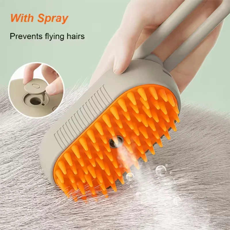 Pets Massage Steam Spray Brush Comb (Cats And Dogs)