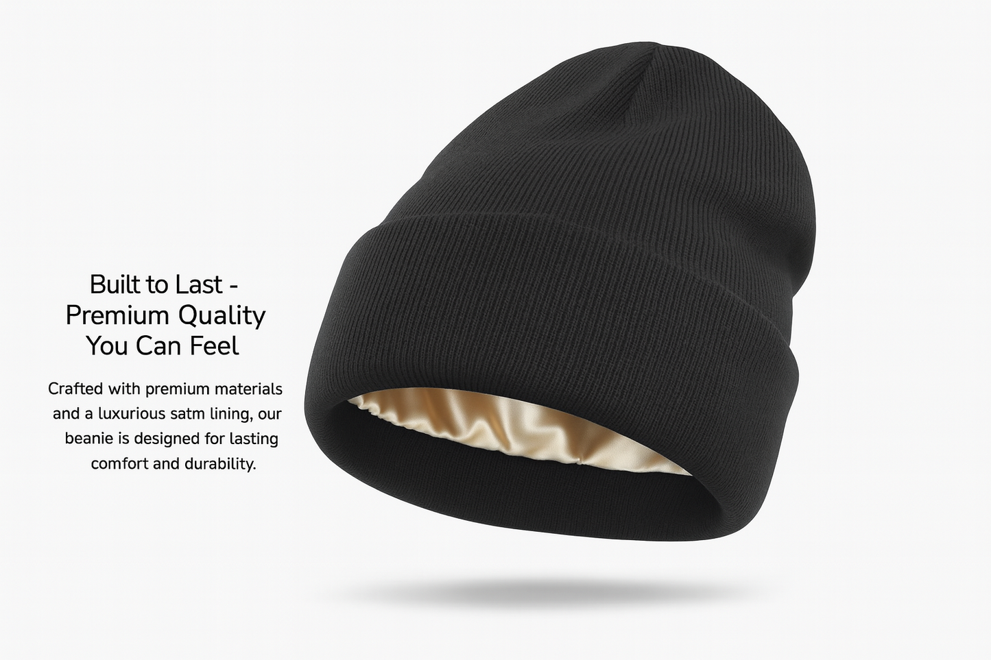 Winter Hat Silk Satin Lined Beanies