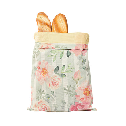 Cotton And Linen Bread Bag With Snap Closure And TPU Drawstring