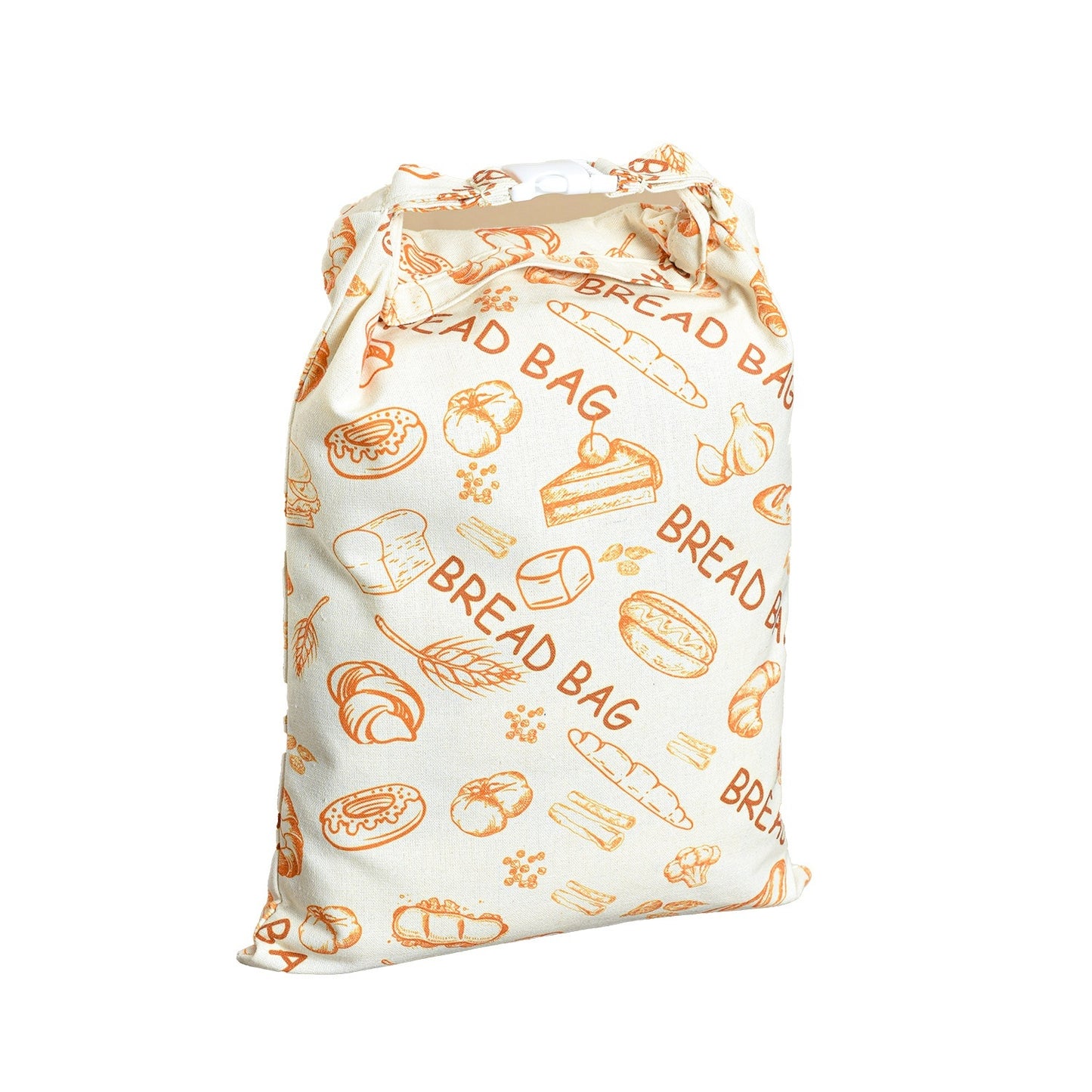 Cotton And Linen Bread Bag With Snap Closure And TPU Drawstring