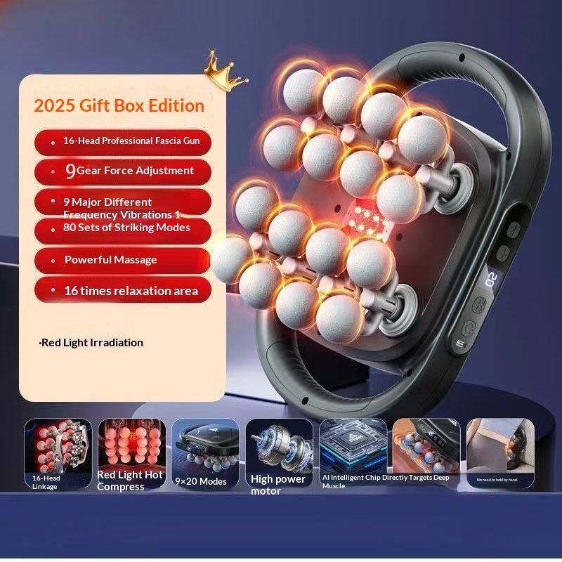 Professional 16-Head Cervical Lumbar And Back Muscle Relaxation Massager