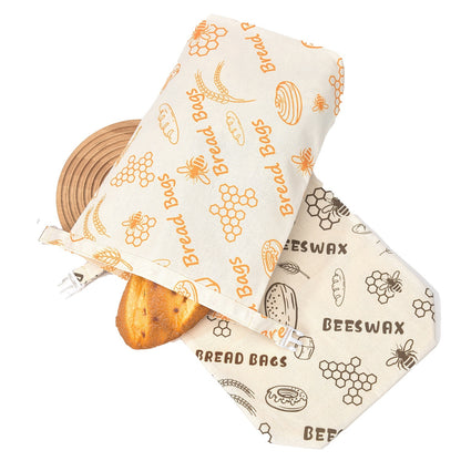 Cotton And Linen Bread Bag With Snap Closure And TPU Drawstring